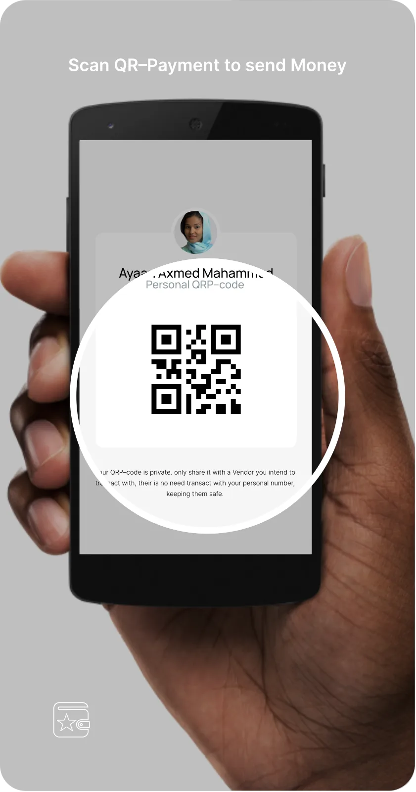 QR code payment on smartphone