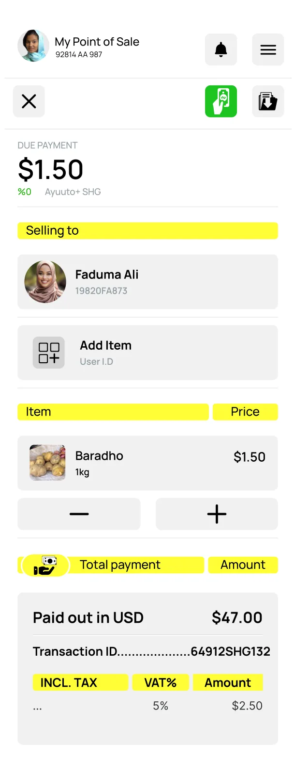 Interactive invoice payment interface